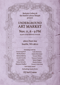 Excited to Connect at Underground Art Market November 11!